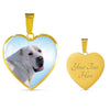 Central Asian Shepherd Dog Print Heart Pendant Luxury Necklace-Free Shipping - Deruj.com