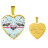 Cute African Grey Parrot Print Heart Pendant Luxury Necklace-Free Shipping - Deruj.com