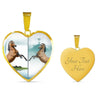 Lusitano Horse Print Heart Pendant Luxury Necklace-Free Shipping - Deruj.com