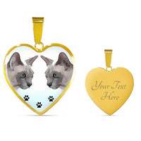 Tonkinese Cat Print Heart Pendant Luxury Necklace-Free Shipping - Deruj.com