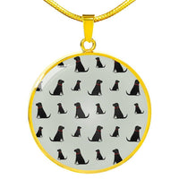 Labrador Retriever Pattern Print Luxury Necklace-Free Shipping - Deruj.com