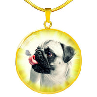 Cute Pug Dog Print Luxury Necklace-Free Shipping - Deruj.com