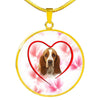 Basset Hound Print Luxury Circle Necklace-Free Shipping