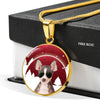 Chihuahua Print Circle Luxury Necklace-Free Shipping - Deruj.com