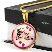 Golden Retriever Dog Print Luxury Necklace-Free Shipping - Deruj.com