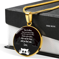 Cute Cat Print Circle Pendant Luxury Necklace-Free Shipping - Deruj.com