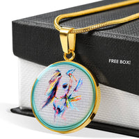 Horse Painting Print Luxury Necklace- Free Shipping - Deruj.com