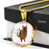 Amazing Australian Terrier Print Circle Print Luxury Necklace-Free Shipping - Deruj.com