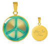 Glowing Peace Sign Print Luxury Necklace-Free Shipping - Deruj.com