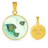 Angelfish Print Luxury Circle Necklace-Free Shipping - Deruj.com