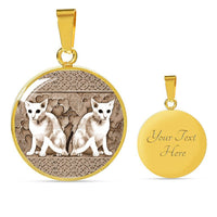 Oriental Shorthair Cat Print Circle Pendant Luxury Necklace-Free Shipping - Deruj.com