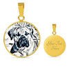 South African Mastiff (Boerboel) Dog Print Circle Pendant Luxury Necklace-Free Shipping - Deruj.com