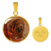 Tibetan Mastiff Dog Print Circle Pendant Luxury Necklace-Free Shipping - Deruj.com