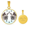 Tonkinese Cat Print Circle Pendant Luxury Necklace-Free Shipping - Deruj.com