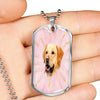 Labrador Retriever Print Dog Tag Pendant With Military Chain -Free Shipping - Deruj.com