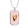 Labrador Retriever Print Dog Tag Pendant With Military Chain -Free Shipping - Deruj.com