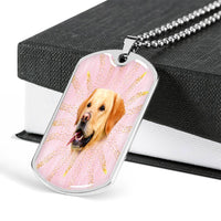 Labrador Retriever Print Dog Tag Pendant With Military Chain -Free Shipping - Deruj.com
