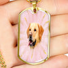 Labrador Retriever Print Dog Tag Pendant With Military Chain -Free Shipping - Deruj.com