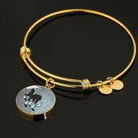 Clydesdale Horse Print Circle Pendant Luxury Bangle-Free Shipping - Deruj.com