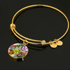 Happy Cats Print Circle Pendant Luxury Bangle-Free Shipping - Deruj.com