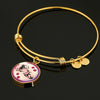 Golden Retriever Dog Circle Pendent Luxury Bangle-Free Shipping - Deruj.com