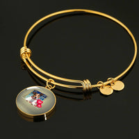 Cute Jack Russell Terrier On Window Print Circle Pendant Luxury Bangle-Free Shipping - Deruj.com