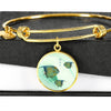 Angelfish Print Circle Pendant Luxury Bangle-Free Shipping - Deruj.com