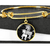 Cute Unicorn Print Circle Pendant Luxury Bangle-Free Shipping - Deruj.com