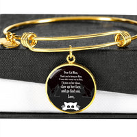 Cute Cat Print Circle Pendant Luxury Bangle-Free Shipping - Deruj.com