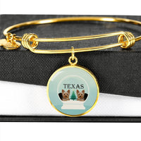 Yorkshire Terrier (Yorkie) Texas Print Bangle-Free Shipping - Deruj.com