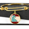 Unicorn Print Circle Pendant Luxury Bangle-Free Shipping - Deruj.com