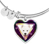 Samoyed Dog Print Heart Pendant Bangle-Free Shipping - Deruj.com