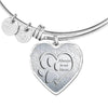 Paws Art Print Heart Pendant Luxury Bangle-Free Shipping - Deruj.com