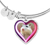 Campbell Dwarf Hamster  Art Print Heart Pendant Bangle-Free Shipping - Deruj.com