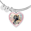 Leonberger Dog Art Print Heart Pendant Bangle-Free Shipping - Deruj.com