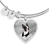Boston Terrier Print Heart Pendant-Free Shipping - Deruj.com