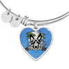 German Shepherd Dog Black Art Print Heart Pendant Bangle-Free Shipping - Deruj.com