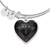Amazing Eagle Print Heart Pendant Bangle-Free Shipping - Deruj.com