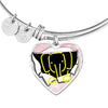 Cute Baby Elephant Print Heart Pendant Bangle-Free Shipping - Deruj.com