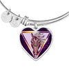 Horse Designer Art Print Heart Pendant Bangle-Free Shipping - Deruj.com
