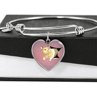 Lovely Hamster Print Heart Pendant Bangle-Free Shipping - Deruj.com