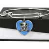 German Shepherd Dog Black Art Print Heart Pendant Bangle-Free Shipping - Deruj.com