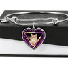 Javanese Cat Print Heart Pendant Bangle-Free Shipping - Deruj.com