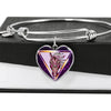 Horse Designer Art Print Heart Pendant Bangle-Free Shipping - Deruj.com