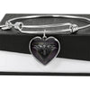 Amazing Eagle Print Heart Pendant Bangle-Free Shipping - Deruj.com
