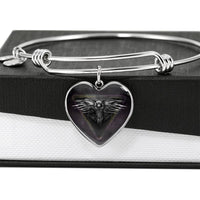 Amazing Eagle Print Heart Pendant Bangle-Free Shipping - Deruj.com