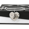 Appaloosa Horse Print Heart Pendant Luxury Bangle-Free Shipping - Deruj.com