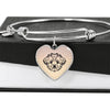 Maltese Dog Vector Art Print Heart Pendant Bangle-Free Shipping - Deruj.com
