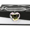 Cute Baby Elephant Print Heart Pendant Bangle-Free Shipping - Deruj.com
