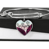 Chinese Crested Dog Art Print Heart Pendant Bangle-Free Shipping - Deruj.com